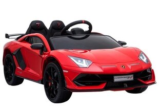 Двухместный детский электромобиль Lamborghini Aventador, красный цена и информация | Электромобили для детей | kaup24.ee