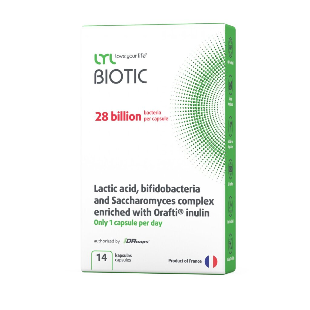 LYL Biotic N14 probiootikumid hind ja info | Vitamiinid, toidulisandid, preparaadid tervise heaoluks | kaup24.ee