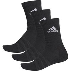 Spordisokid Adidas Cushioned Crew 3PP DZ9357, mustad hind ja info | Meeste sokid | kaup24.ee