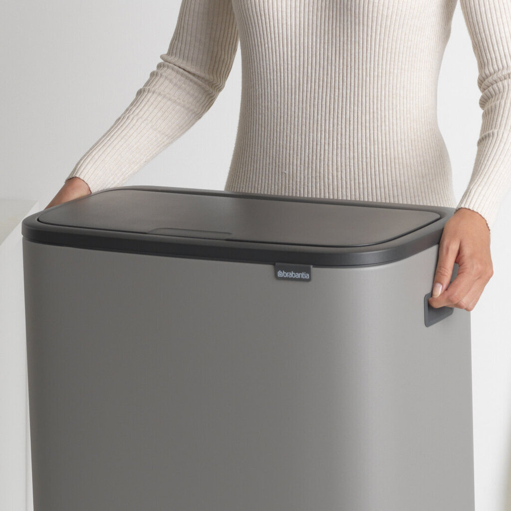 Brabantia Bo touch Bin prügikast, 2x30L, Mineral Concrete Grey hind ja info | Prügikastid | kaup24.ee