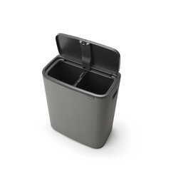 Brabantia Bo touch Bin prügikast, 2x30L, Mineral Concrete Grey цена и информация | Мусорные баки | kaup24.ee