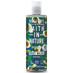 Faith in Nature toitev dušigeel-vannivaht avokaadoõliga, 400ml цена и информация | Масла, гели для душа | kaup24.ee