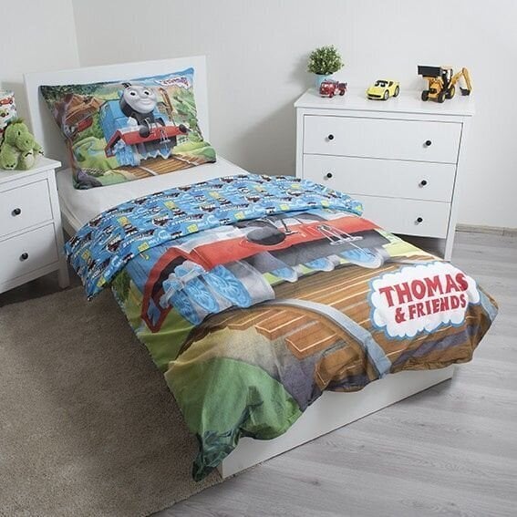 Voodipesukomplekt Thomas & Friends 140 x 200 cm + padjapüür 70 x 90 cm hind ja info | Beebide ja laste voodipesu | kaup24.ee