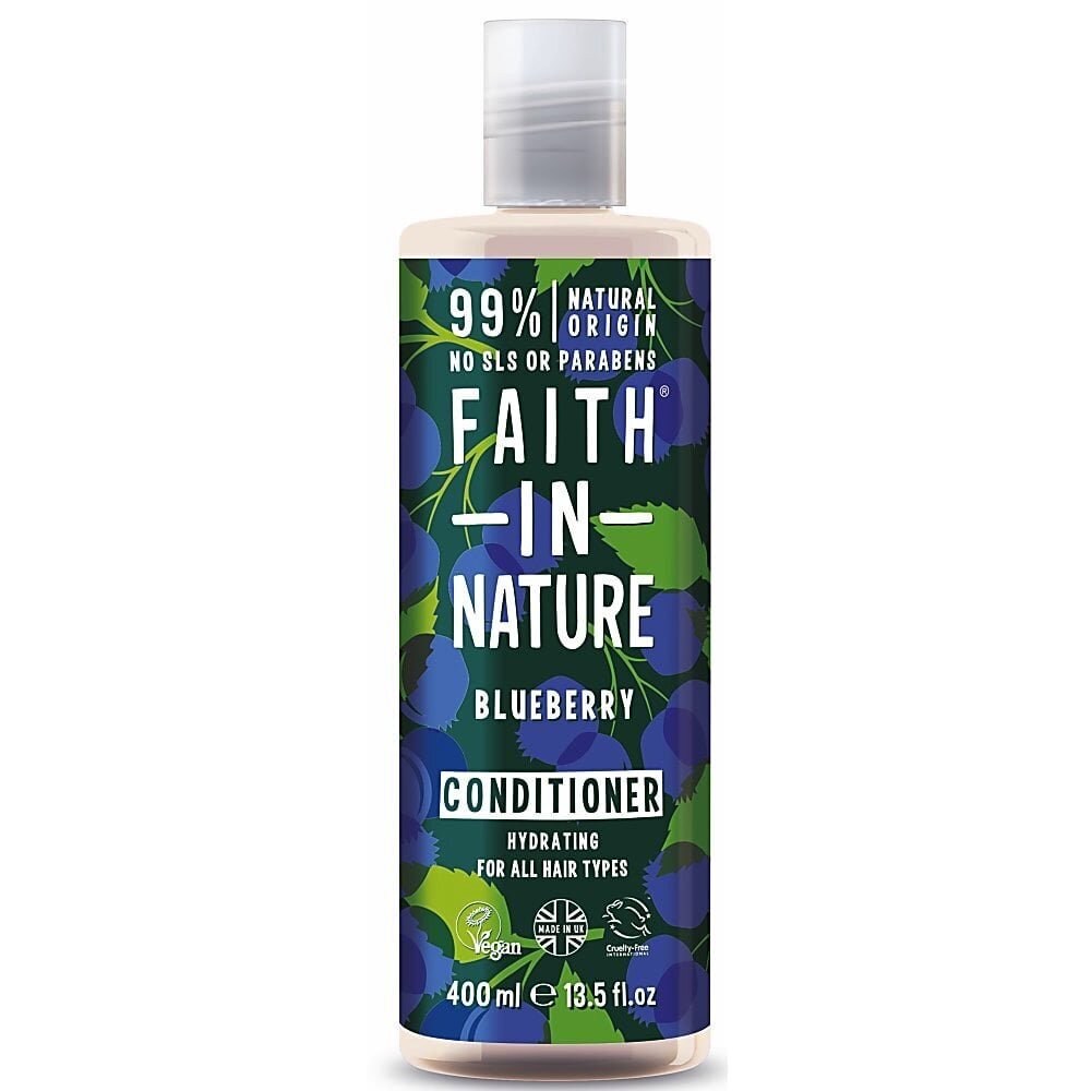 Faith in Nature niisutav palsam mustikaekstraktiga kõikidele juuksetüüpidele, 400ml hind ja info | Juuksepalsamid | kaup24.ee