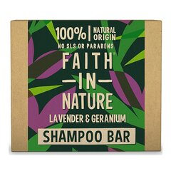 Faith in Nature juuksed toitev tahke šampoon lavendli ja geraaniumiga, 85g hind ja info | Šampoonid | kaup24.ee