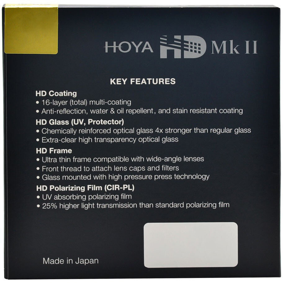 Hoya filter ringpolarisatsioon HD Mk II 49mm hind ja info | Filtrid fotoaparaatidele | kaup24.ee