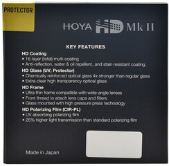 Hoya filter Protector HD Mk II 62 мм цена и информация | Фильтр | kaup24.ee