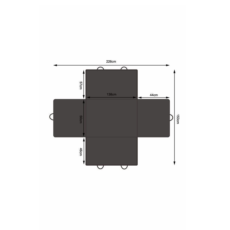 Istmekate autosse, tagaistmele 153 x 138 cm, must hind ja info | Reisimise tarvikud | kaup24.ee