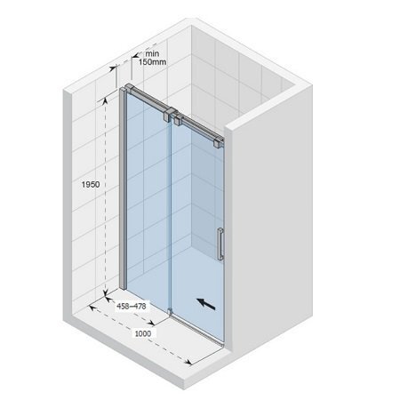 Dušiuksed RIHO Ocean 100 cm hind ja info | Dušikabiinide uksed ja seinad | kaup24.ee