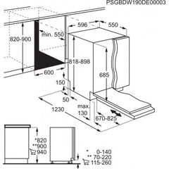 Aeg FSK73768P, интегрируемая посудомоечная машина, 15 комплектов, 60 см цена и информация | Посудомоечные машины | kaup24.ee