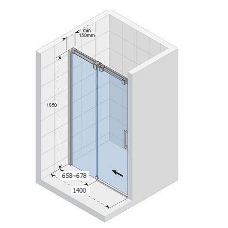 Dušiuksed RIHO Ocean 140 cm цена и информация | Dušikabiinide uksed ja seinad | kaup24.ee