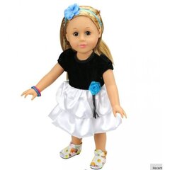Платье для кукол, черно-белое цена и информация | Игрушки для девочек | kaup24.ee