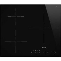 Pliidiplaat Smeg, SI5632D, 3 x induktsioon, 60 cm, must, lõigatud serv цена и информация | Варочные поверхности | kaup24.ee