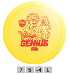 Дискгольф фарватера Premium Genius 7/5/-4/1 Желтый цена и информация | Диск-гольф | kaup24.ee