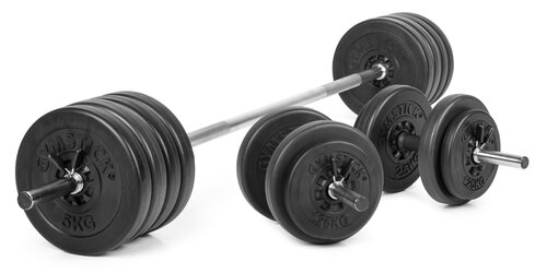 Набор штанги для подъема GYMSTICK Vinyl Weight Set 60 кг цена и информация | Гантели, гири, штанги | kaup24.ee