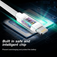 3.1 USB-C - Lightning Kaabel 2m Swissten Textile : must цена и информация | Кабели и провода | kaup24.ee