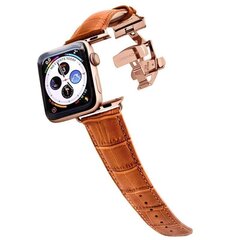 Ремешок Longvadon для смарт-часов Apple Watch (42 мм / 44 мм), LVWHISKEY42/44GOLD цена и информация | Аксессуары для смарт-часов и браслетов | kaup24.ee