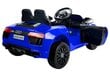 Elektriline sportauto lastele Audi R8 Spyder, sinine hind ja info | Laste elektriautod | kaup24.ee