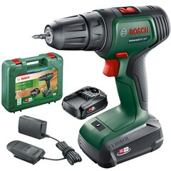 Akukruvikeeraja Bosch UniversalDrill18 (2x1,5) hind ja info | Akutrellid ja akukruvikeerajad | kaup24.ee