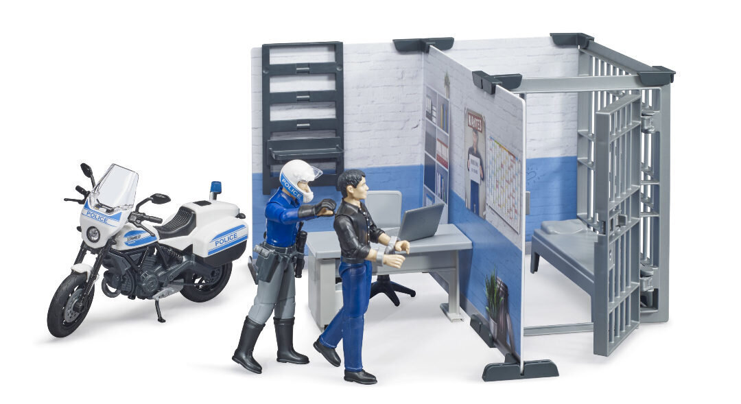 Politseiosakond politseiniku ja mootorrattaga hind ja info | Poiste mänguasjad | kaup24.ee