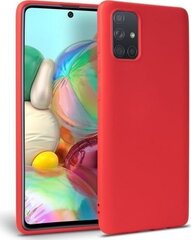 Hallo Liquid Silicone Back Case silikoonist telefoniümbris Samsung Galaxy A41 Punane hind ja info | Telefoni kaaned, ümbrised | kaup24.ee
