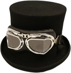 Черная шляпа в стиле стимпанк с очками цена и информация | Мужские шарфы, шапки, перчатки | kaup24.ee