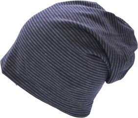 Triibuline pikem Beanie müts -Tumesinine цена и информация | Мужские шарфы, шапки, перчатки | kaup24.ee