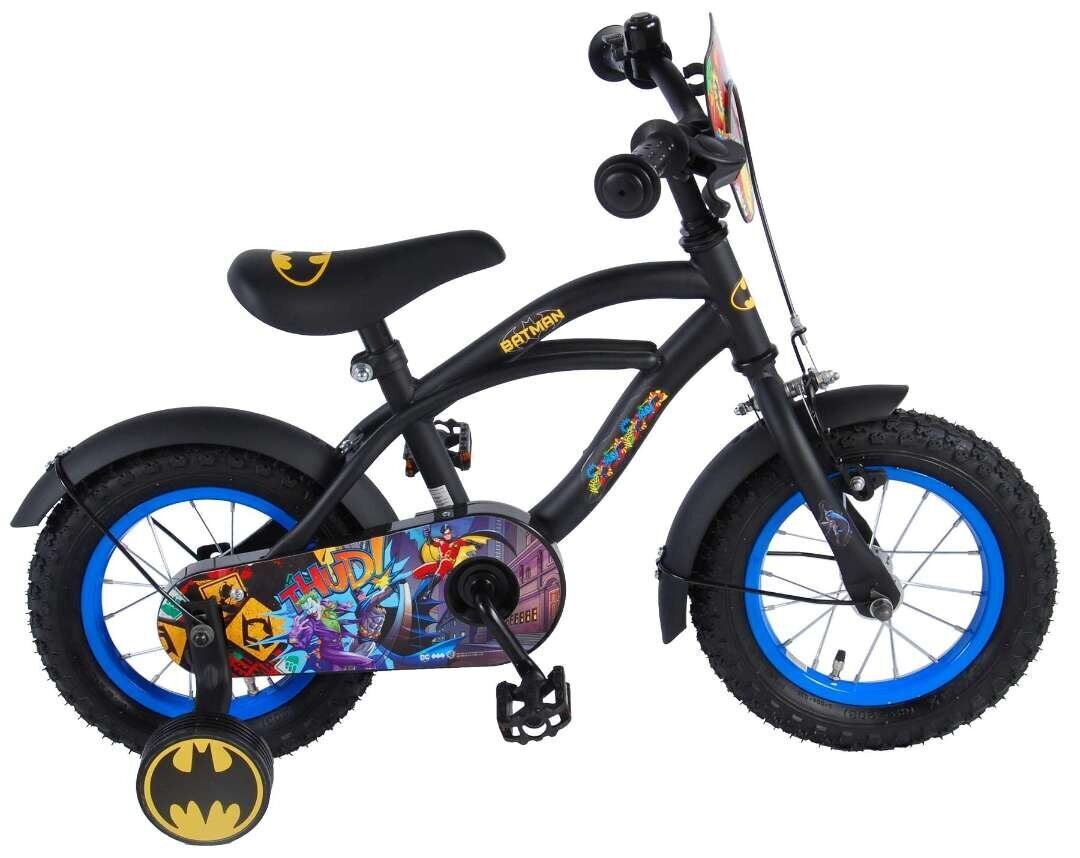 Laste jalgratas Batman 12, must hind ja info | Jalgrattad | kaup24.ee