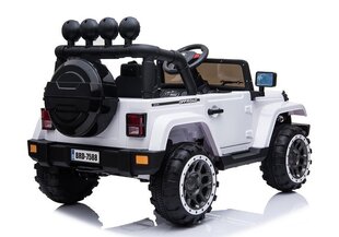 Двухместный детский электромобиль Jeep 4x4, белый цена и информация | Электромобили для детей | kaup24.ee