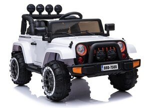 Двухместный детский электромобиль Jeep 4x4, белый цена и информация | Электромобили для детей | kaup24.ee