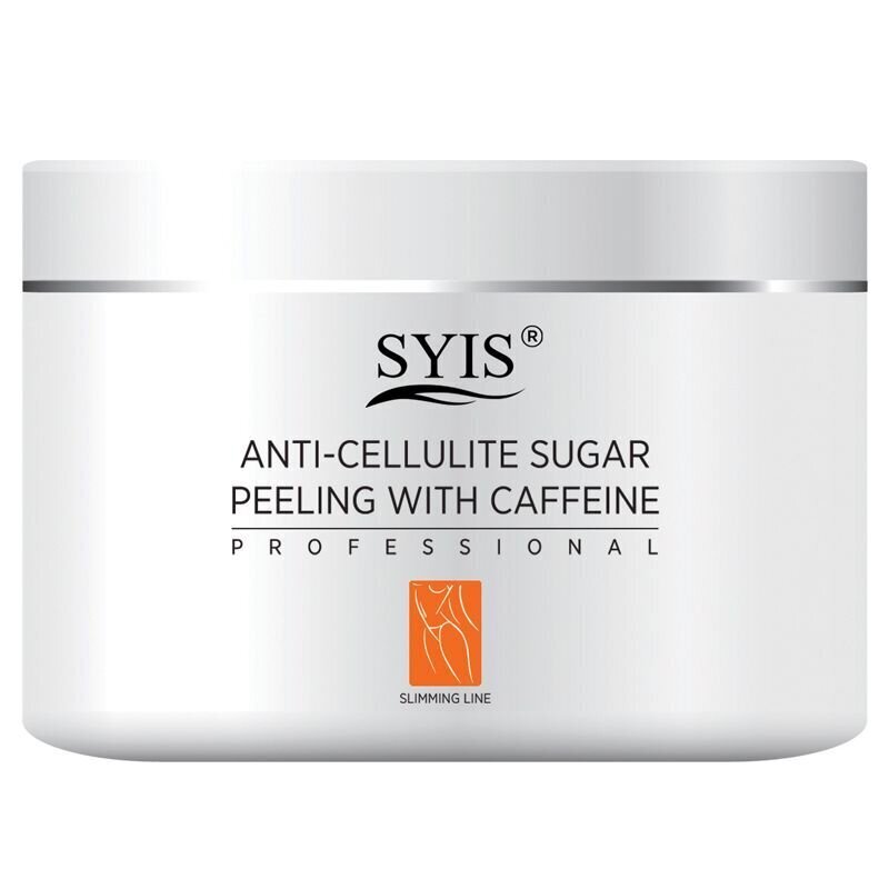 Tselluliidivastane koorimine kofeiiniga SYIS ANTI-CELLULITE SUGAR PEELING WITH CAFFEINE, 500g hind ja info | Tselluliidivastane hooldus | kaup24.ee