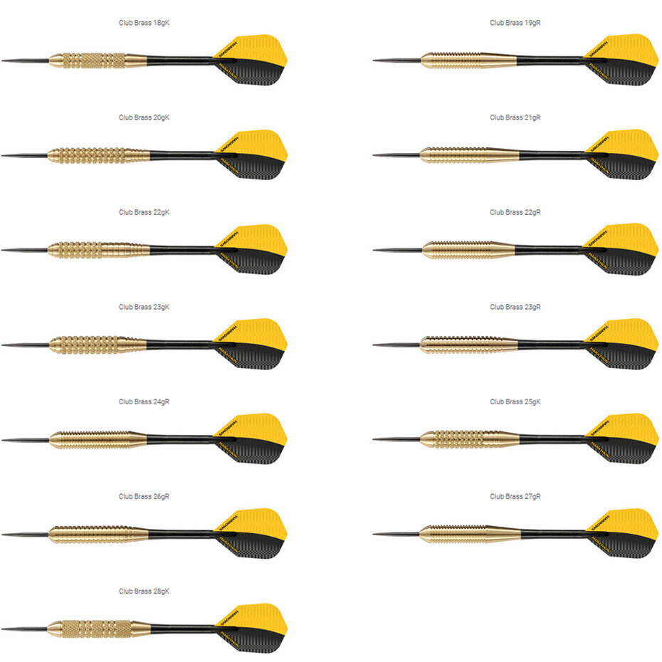 Nooled Harrows Club Brass 3 x 23g hind ja info | Noolemängud | kaup24.ee