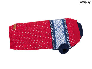 Amiplay свитер для собаки Bergen Red, 23 см цена и информация | Одежда для собак | kaup24.ee