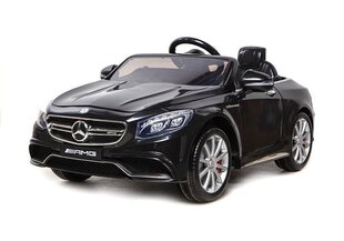 Ühekohaline laste elektriauto Mercedes S63, must hind ja info | Laste elektriautod | kaup24.ee