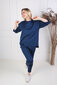Minimalistlik trikotaažist kostüüm, kandiga, sinine hind ja info | Naiste kostüümid | kaup24.ee