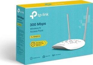 TP-LINK Access Point TL-WA801N 802.11n, 2.4, 300 Mbit цена и информация | Маршрутизаторы (роутеры) | kaup24.ee