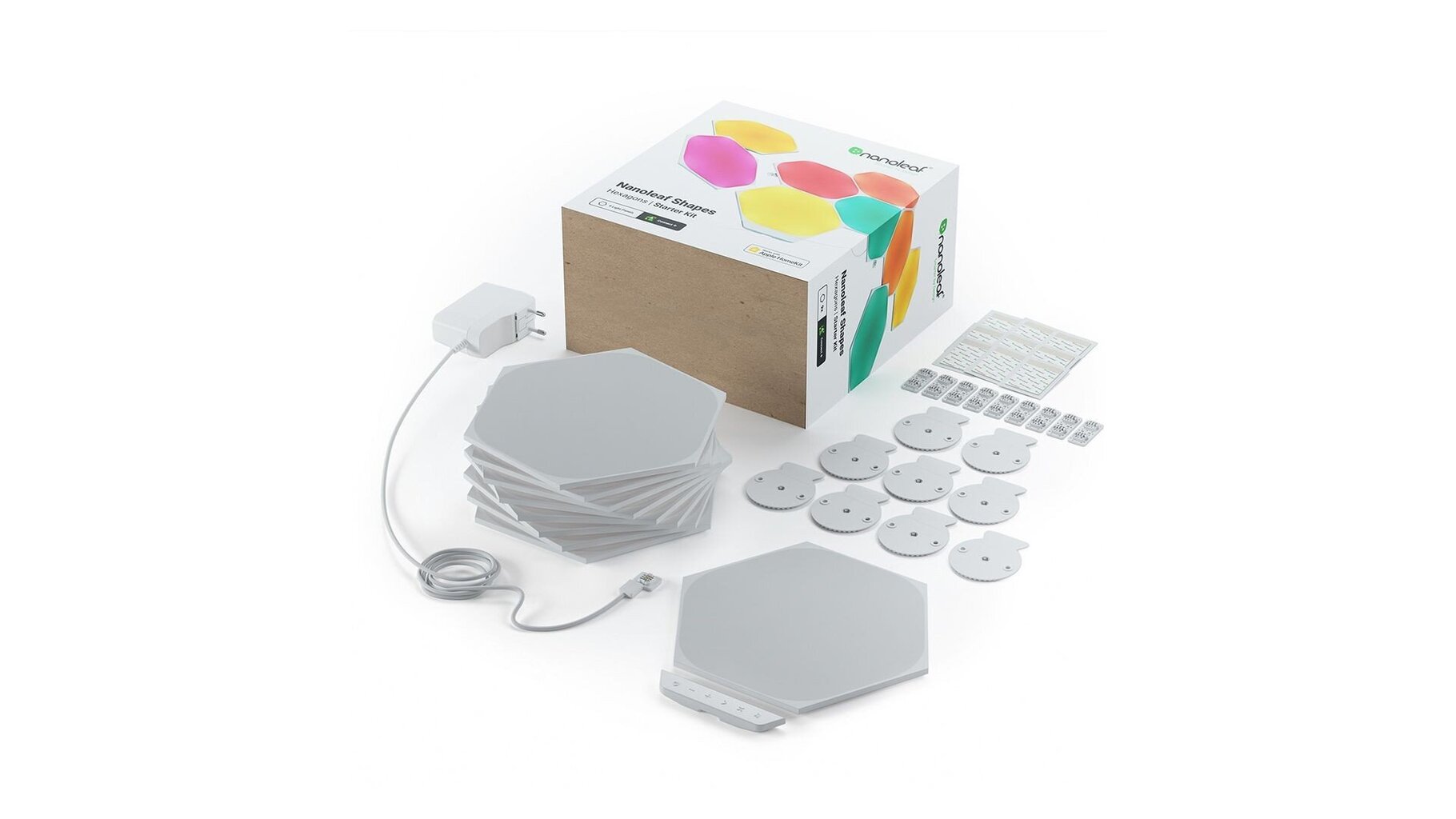 Nanoleaf Shapes Hexagons Smarter Kit (9 paneeli) hind ja info | Seinavalgustid | kaup24.ee