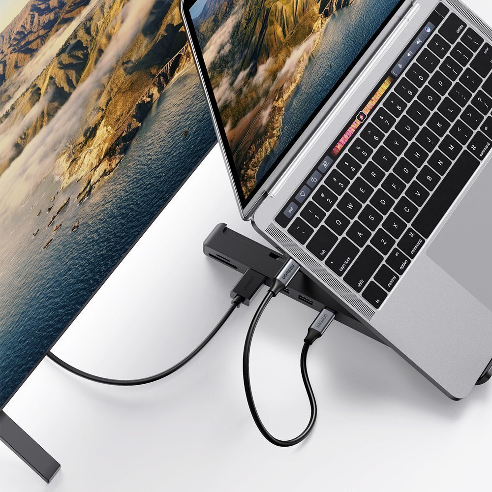 Sülearvuti aluse dokkimisjaam UGREEN X-KIT, USB-C, 2xUSB 3.0, 4K HDMI, SD/TF, must hind ja info | Sülearvuti tarvikud | kaup24.ee