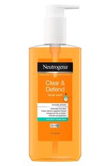 Näopuhastusvahend aknele kalduvale nahale Neutrogena Clear & Defend, 200 ml hind ja info | Näopuhastusvahendid | kaup24.ee