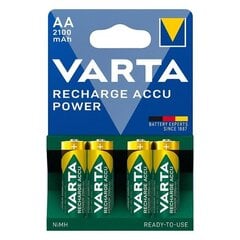 VARTA Recharge Battery Power AA 2100mAh блистер 4 цена и информация | Батерейки | kaup24.ee