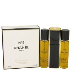 Chanel No.5 Twist and Spray EDP для женщин, 3 x 20 мл цена и информация | Женские духи | kaup24.ee