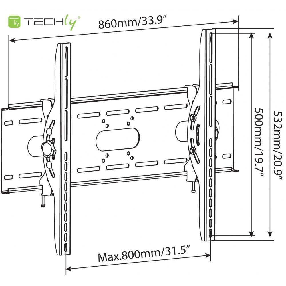 Teleri seinakinnitus 42-80 TECHLY Tilting Wall Mount ICA-PLB 890 цена и информация | Teleri seinakinnitused ja hoidjad | kaup24.ee