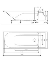 Vann COMFORT PLUS 180X80 hind ja info | Kolo Sanitaartehnika, remont, küte | kaup24.ee