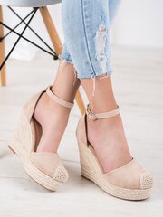 Naiste kontsaga kingad, pruun 890967335 hind ja info | Naiste sandaalid | kaup24.ee