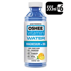Витаминизированная вода OSHEE с магнием + витамин B6, 555 мл x 6 шт цена и информация | Прохладительные напитки | kaup24.ee