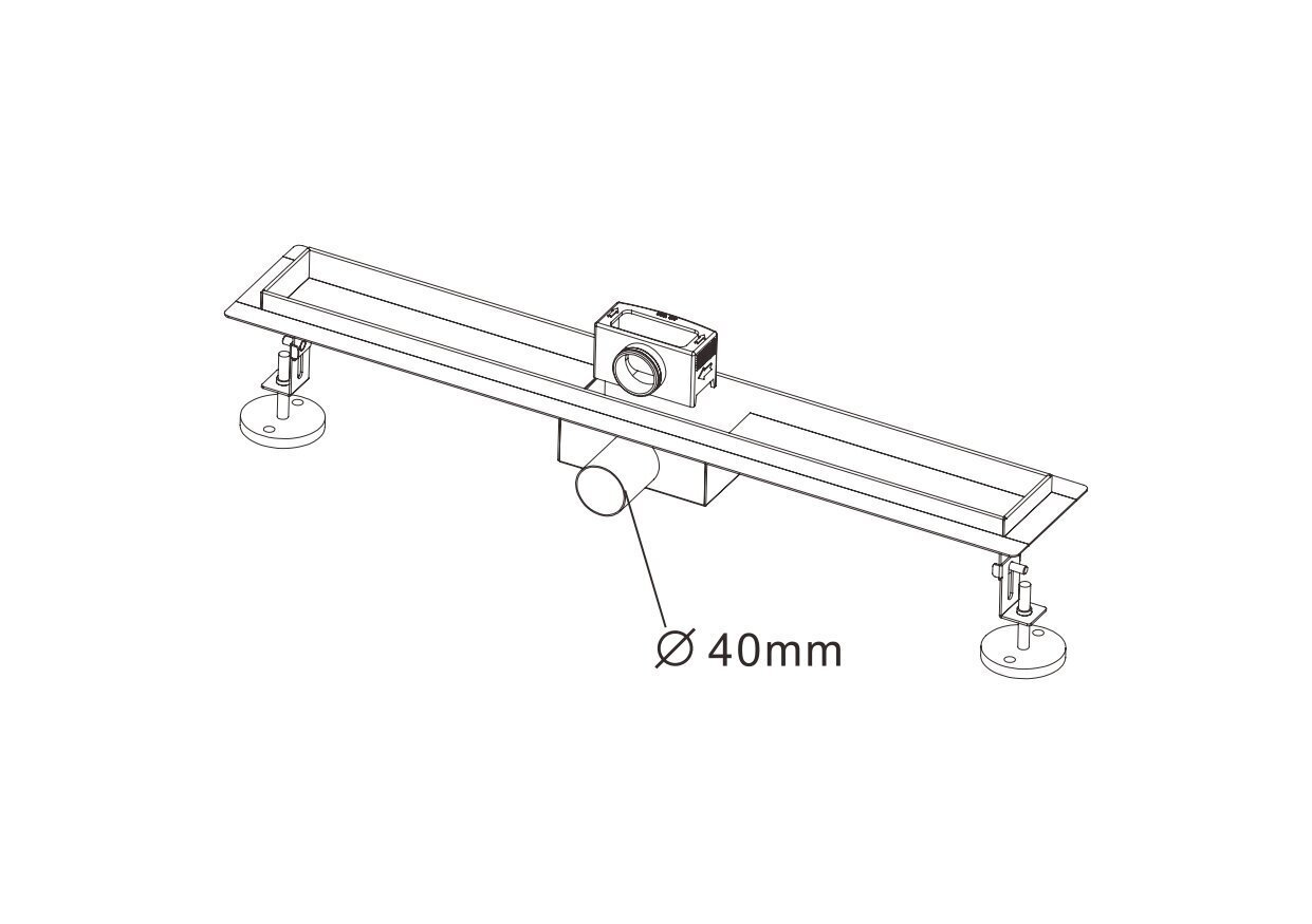 Lineaarne trapp Vento Napoli 600x70x70 hind ja info | Duširennid | kaup24.ee