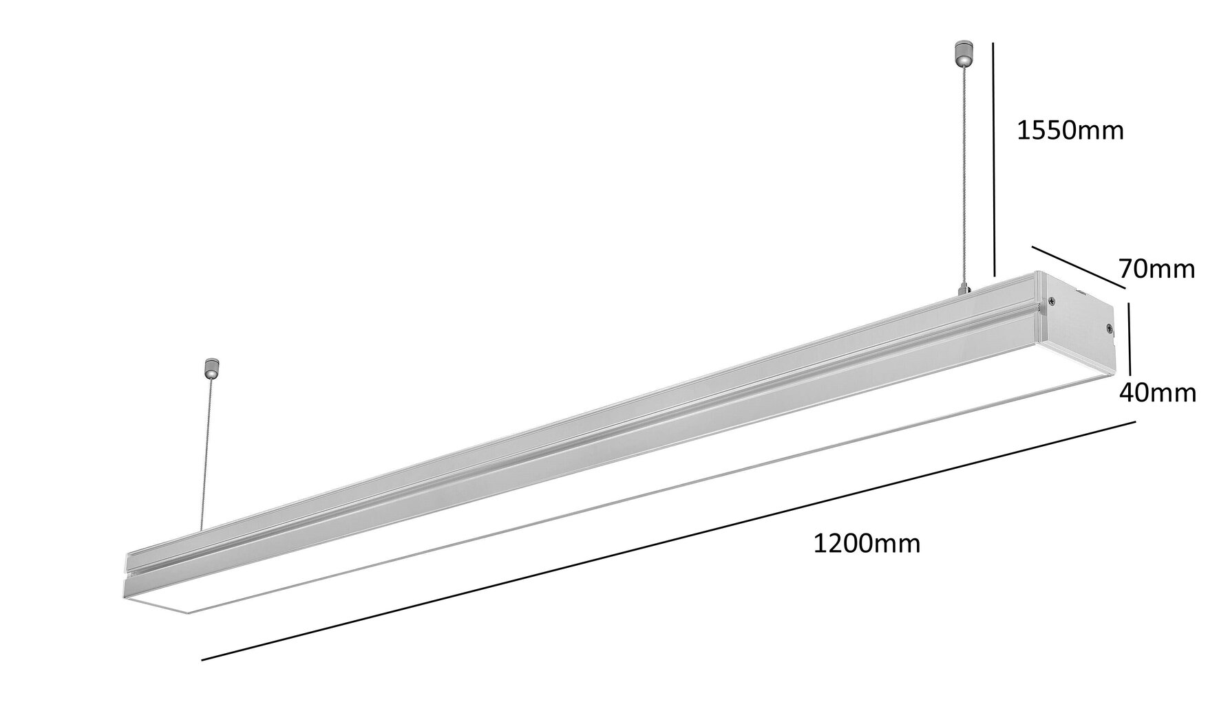 LED-valgusti G.LUX GR-LED-ROUND-24W hind ja info | Rippvalgustid | kaup24.ee