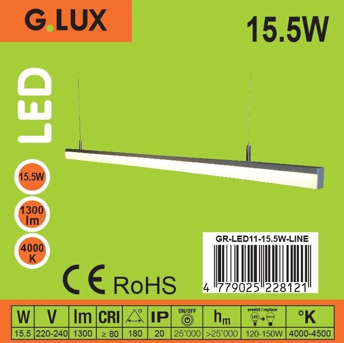 LED laevalgusti G.LUX GR-LED11-15,5W LINE цена и информация | Laelambid | kaup24.ee