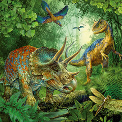 Ravensburger puzzle 3x49 tk Dinosaurused hind ja info | Pusled | kaup24.ee