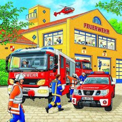 Ravensburger puzzle 3*49 tk Tuletõrjebrigaad tegutsemas hind ja info | Pusled | kaup24.ee